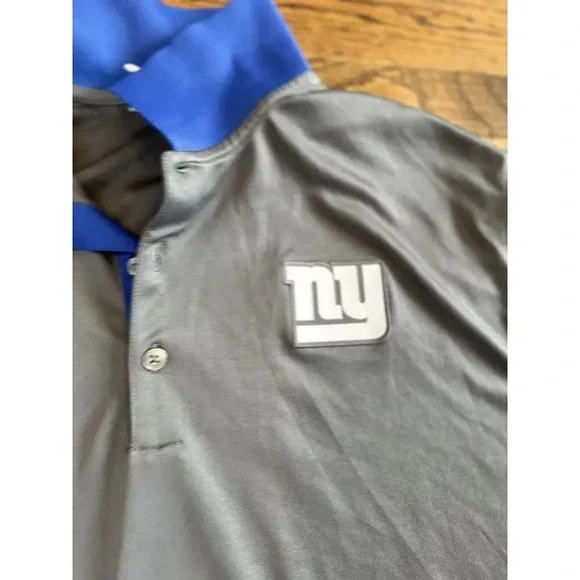 NFL New York Giants Nike Men's Performance Polo Shirt, Gray/Blue XL 2846 - Picture 4 of 10